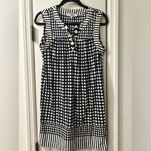 Tibi dress navy and white size medium